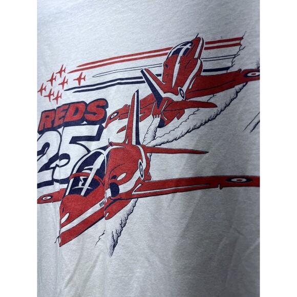Vintage 80s single stitch 25 reds flying fighter pilots t shirt medium - Picture 2 of 9